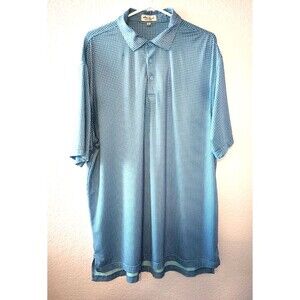 Peter Millar Summer Comfort Men's Polo Roch Knots Cottage Blue Size XL